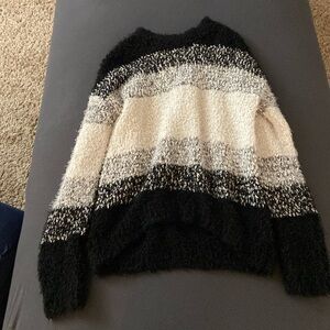 Black and white striped sweater